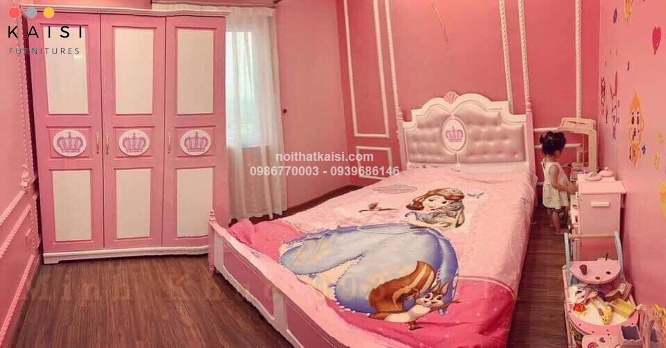 Giường ngủ công chúa cho bé gái - GNT05